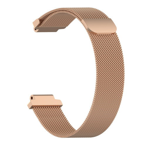 Milanese Strap, rose gold, without a watch, 3/4 front view