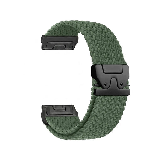 Garmin Forerunner 935 Braided Strap P-Buckle (Green with Black)