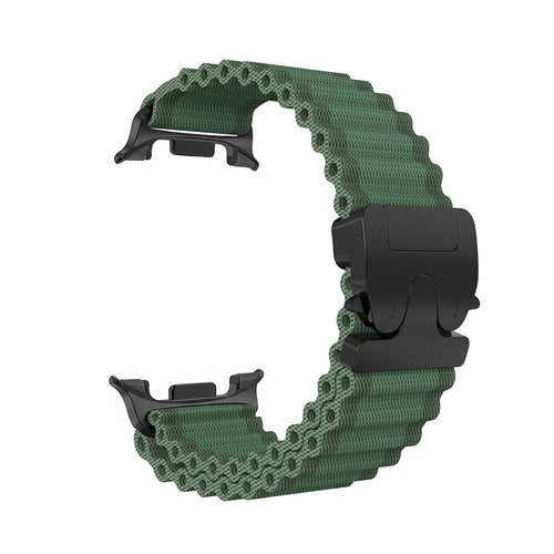 Correa nylon Outdoor con hebilla-P Samsung Galaxy Watch 9 - 40mm (verde/negro)