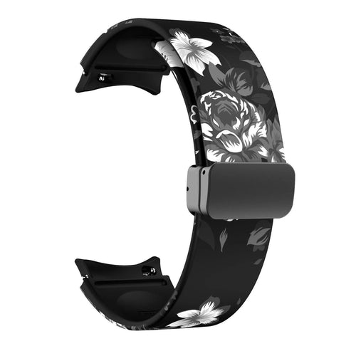 Silicone Magnetic Patterned Strap, without a watch, 3/4 front view