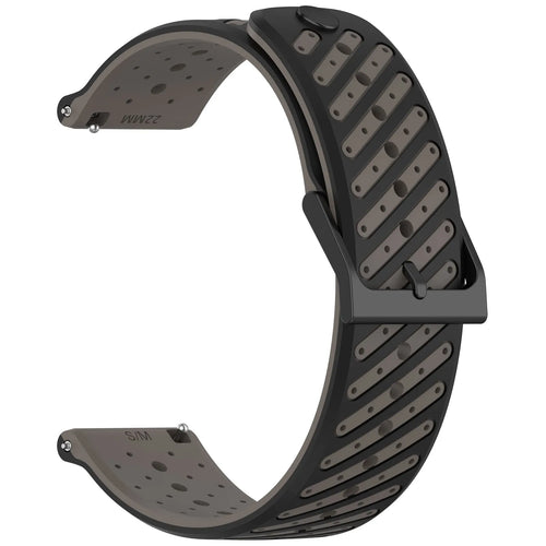 Correa silicona a rayas Suunto Race 2 (gris)