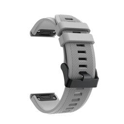 Silicone Strap, grey, without a watch, 3/4 front view