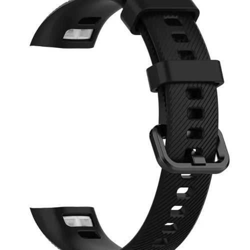 Silicone Strap, black, without a watch, 3/4 front view