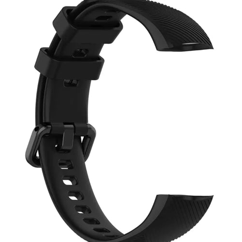 Silicone Strap, black, without a watch, 3/4 front view