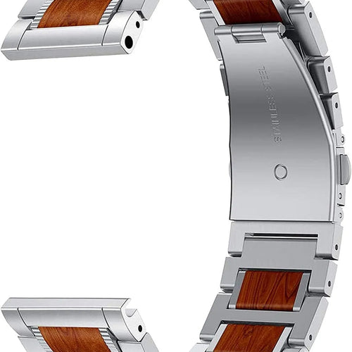 Correa madera/acero Gard Pro Health Smartwatch 3 - 48mm (plata)