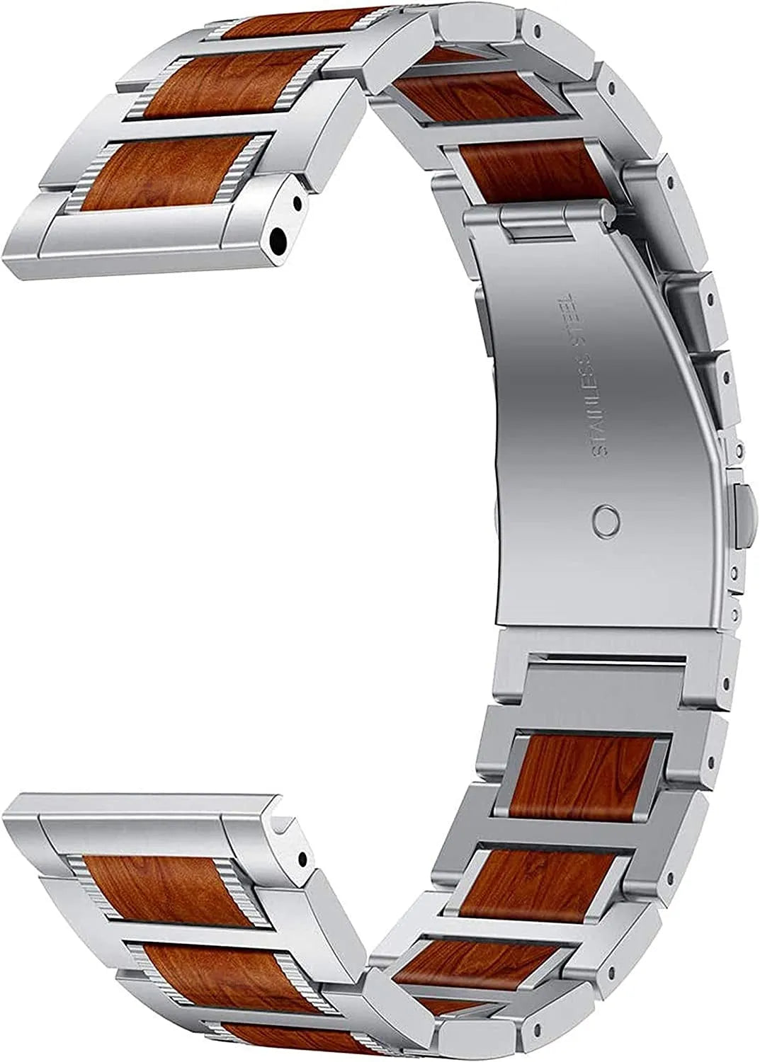 Correa madera/acero Gard Pro Health Smartwatch 3 - 48mm (plata)