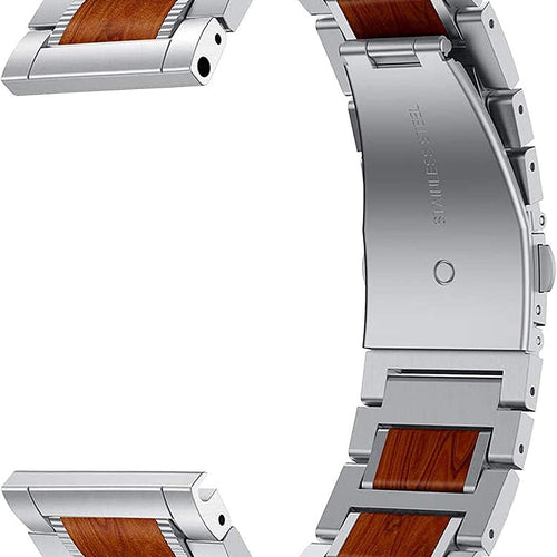 Correa madera/acero Huawei Watch GT 7 Pro (plata)