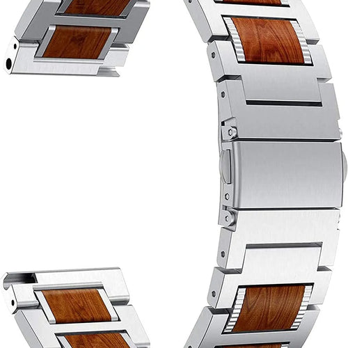 Correa madera/acero Gard Pro Health Smartwatch 3 - 48mm (plata)