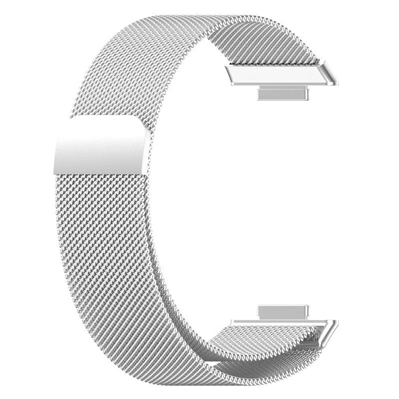 Milanese Strap, silver, without a watch, 3/4 front view
