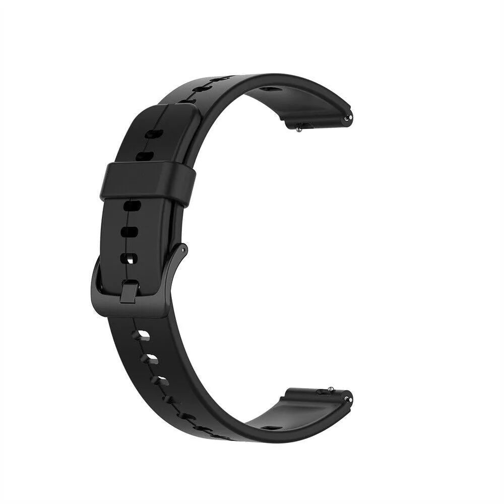 Silicone Strap, black, without a watch, 3/4 front view