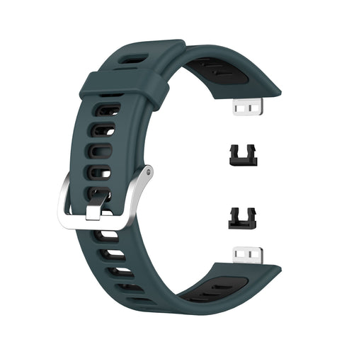 Correa deportiva con hebilla Huawei Watch Fit SE (verde/negra)