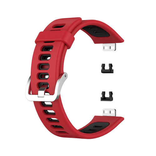 Correa deportiva con hebilla Huawei Watch Fit SE (rojo/negra)
