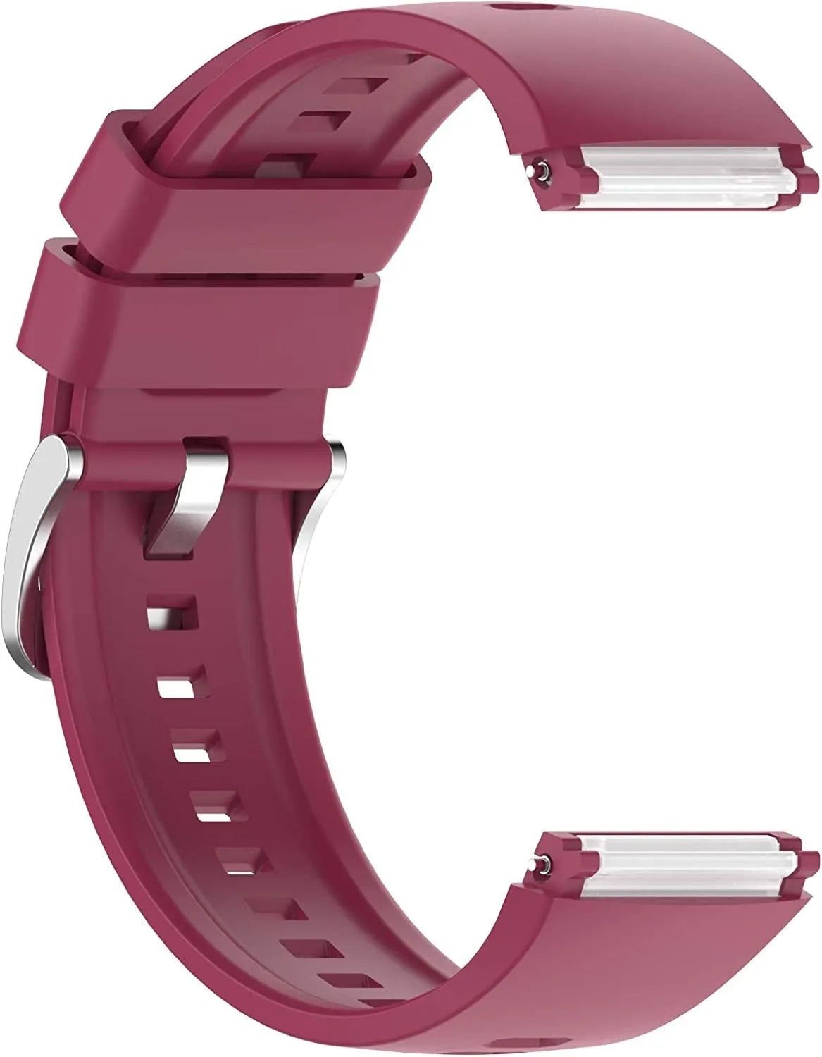 Silicone Strap, burgundy, without a watch, 3/4 front view