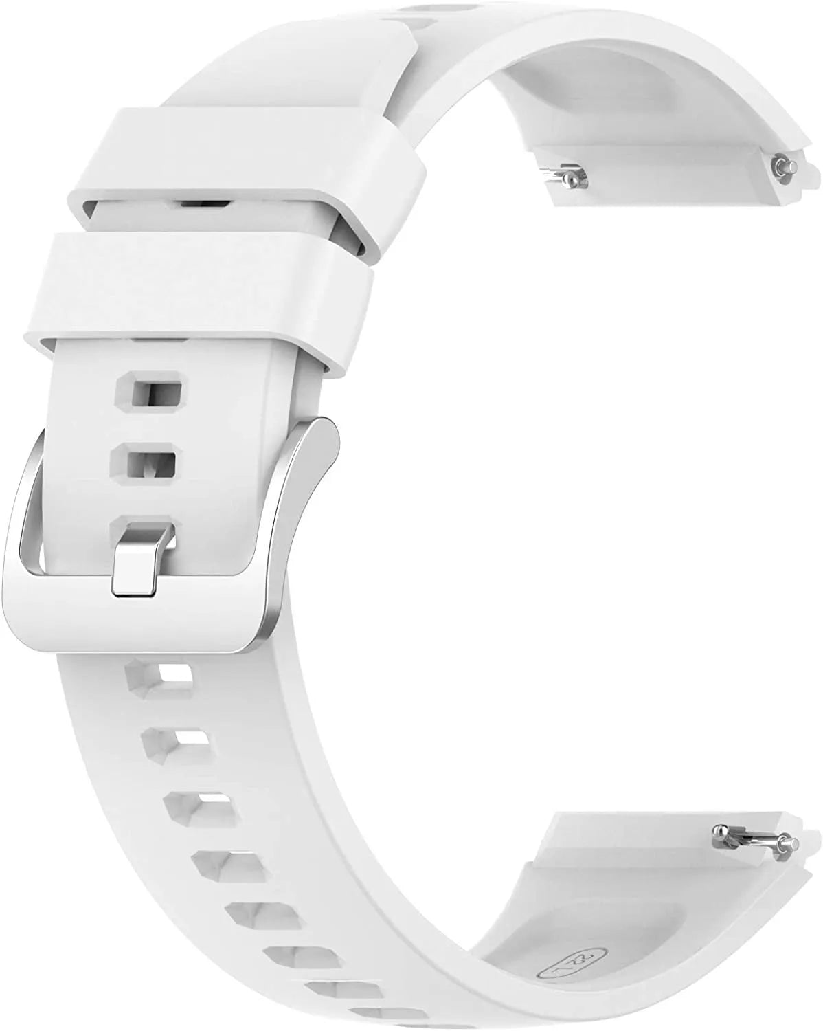 Silicone Strap, white, without a watch, 3/4 front view