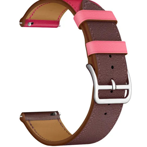 Redmi Watch 5 Lite Leather Duo Strap (Bright Pink/RedBrown)