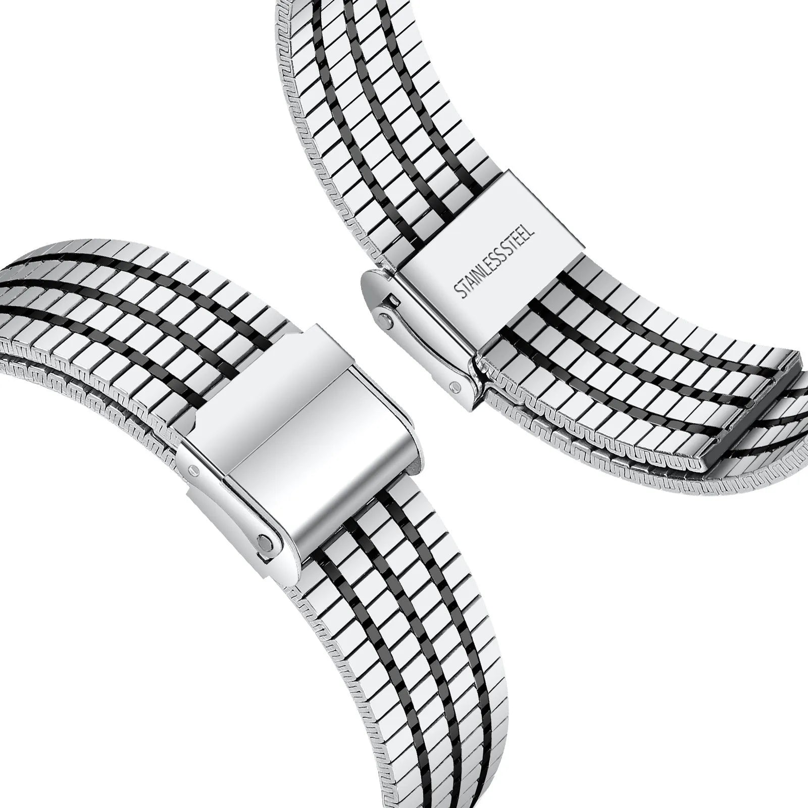 Polar Vantage V3 Fine Steel Strap (Silver/Black)