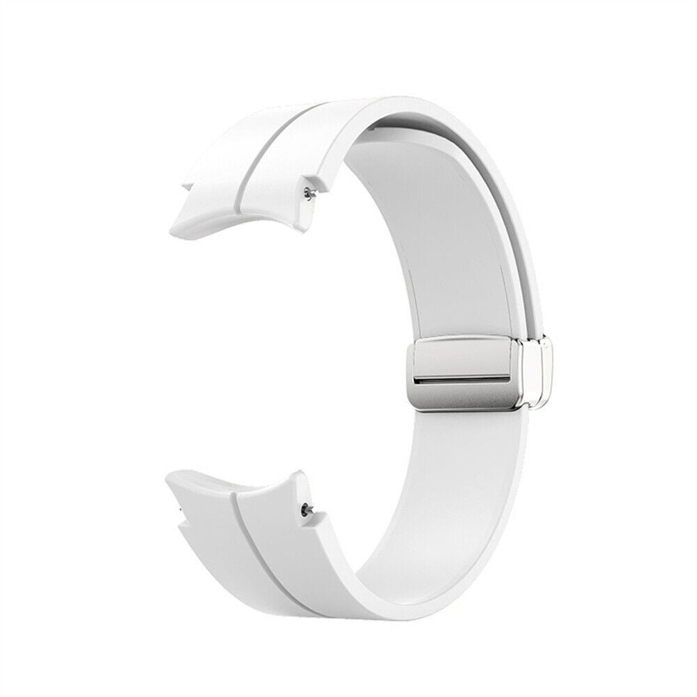 Silicone Magnetic Sport Strap, white, without a watch, 3/4 front view
