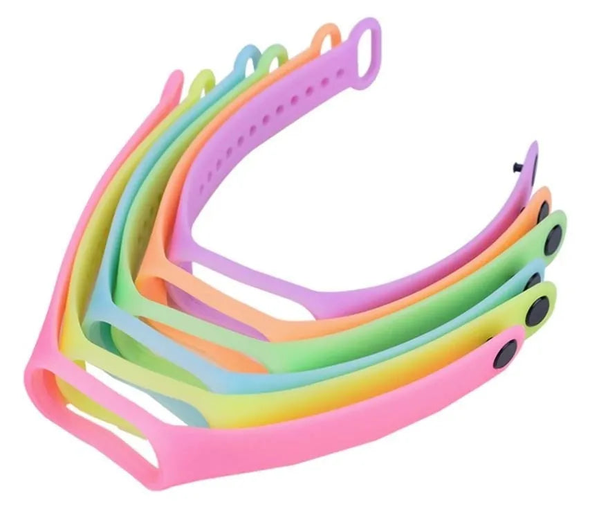 Luminous Silicone Strap, orange, without a watch, 3/4 front view