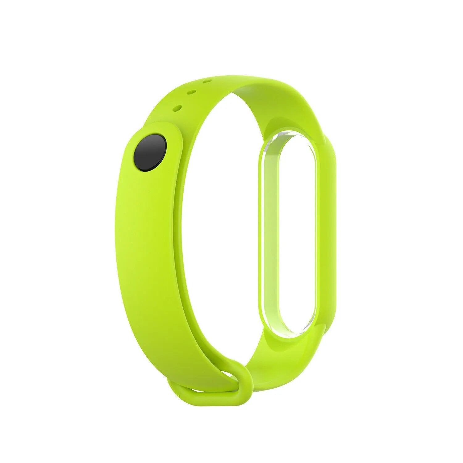 Silicone Strap, lime, without a watch, 3/4 front view