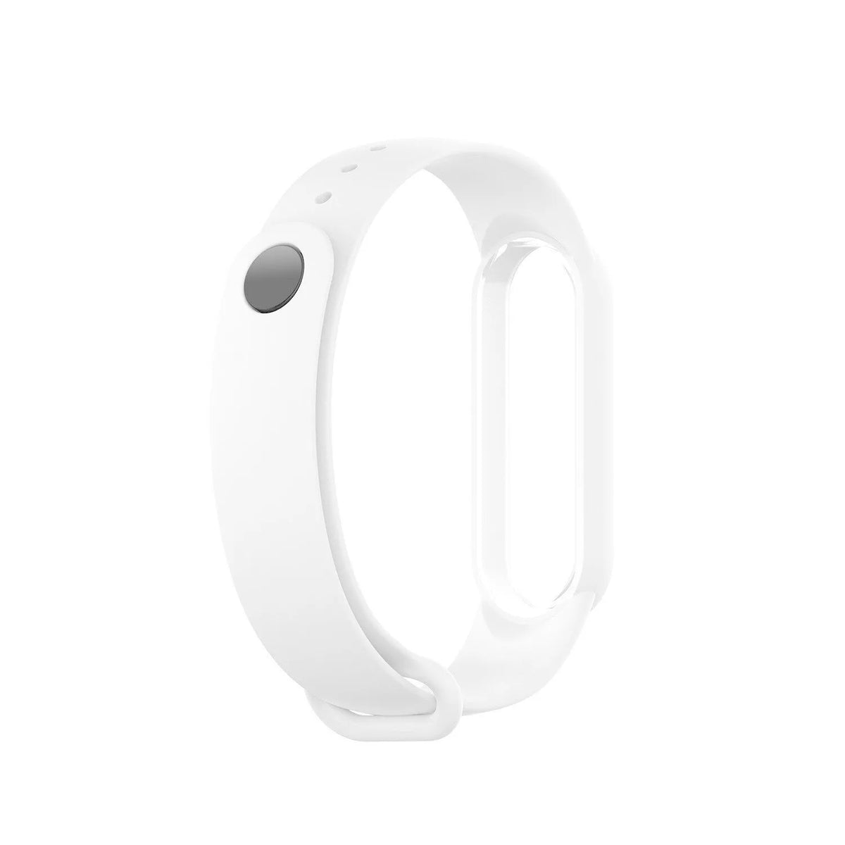 Silicone Strap, white, without a watch, 3/4 front view