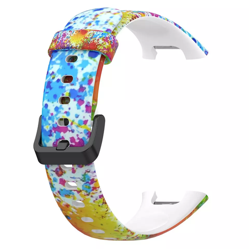 Silicone Patterned Strap, without a watch, 3/4 front view