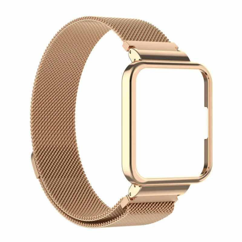 Milanese Strap, rose gold, without a watch, 3/4 front view
