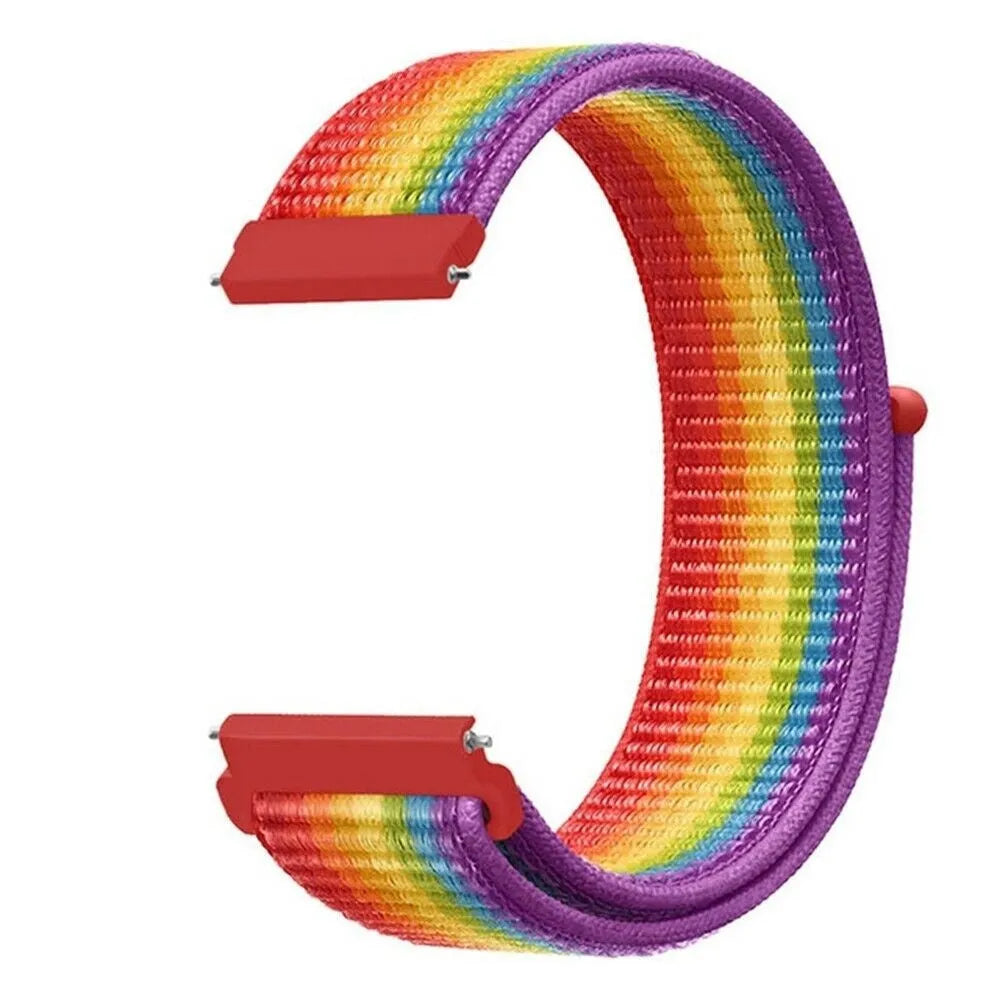 Nylon Strap, rainbow, without a watch, 3/4 front view