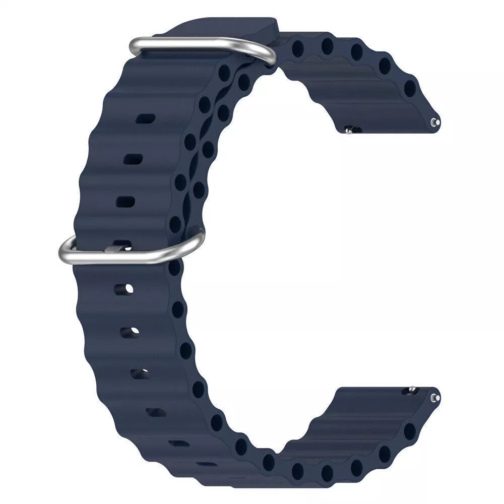 Silicone Ocean Strap, dark blue, without a watch, 3/4 front view