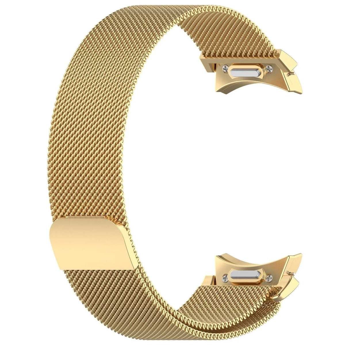 Milanese Strap 'One Push', gold, without a watch, 3/4 front view