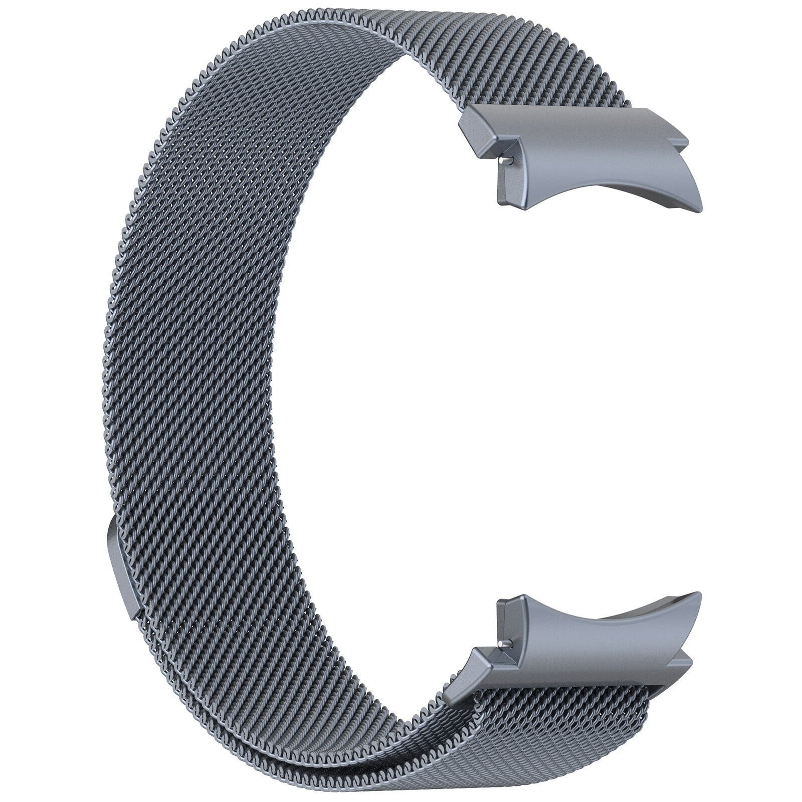 Milanese Strap 'One Push', space grey, without a watch, 3/4 front view