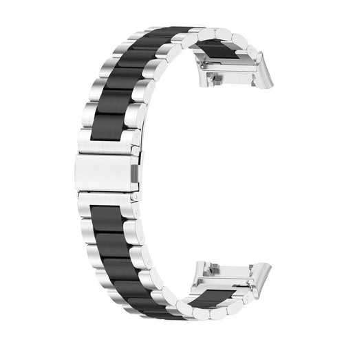 Steel Strap, silver/black, without a watch, 3/4 front view