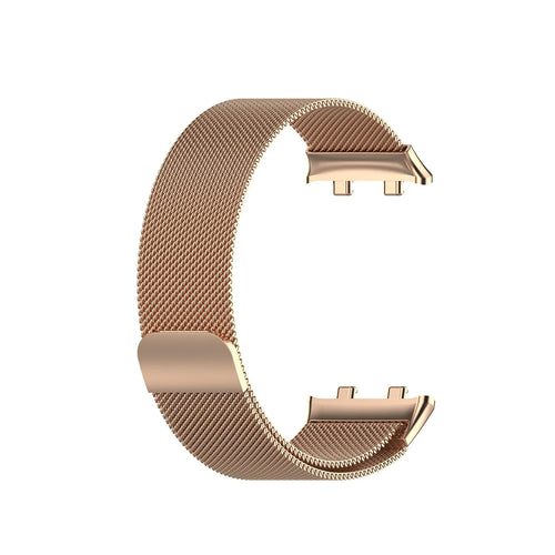 Milanese Strap, rose gold, without a watch, 3/4 front view