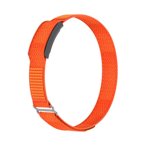 Biceps Nylon Bracelet, orange, without a watch, 3/4 front view