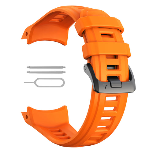 Silicone Strap, orange, without a watch, 3/4 front view