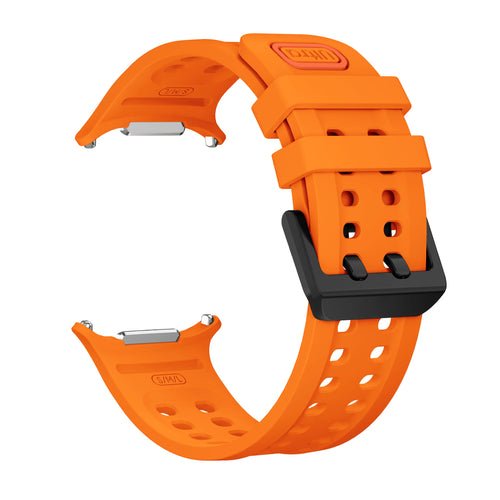Silicone Strap, orange, without a watch, 3/4 front view