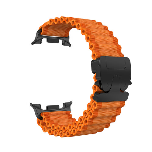 Correa nylon Outdoor con hebilla-P Samsung Galaxy Watch 9 - 40mm (naranja/negro)