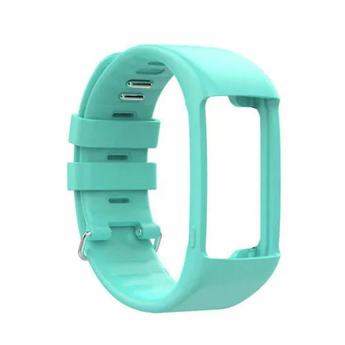 Silicone Strap, aqua, without a watch, 3/4 front view