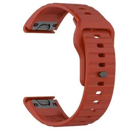 Outdoor Silicone Strap, red, without a watch, 3/4 front view