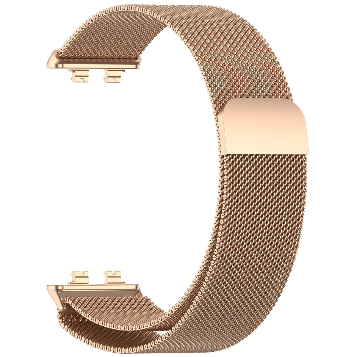 Milanese Strap, rose gold, without a watch, 3/4 front view