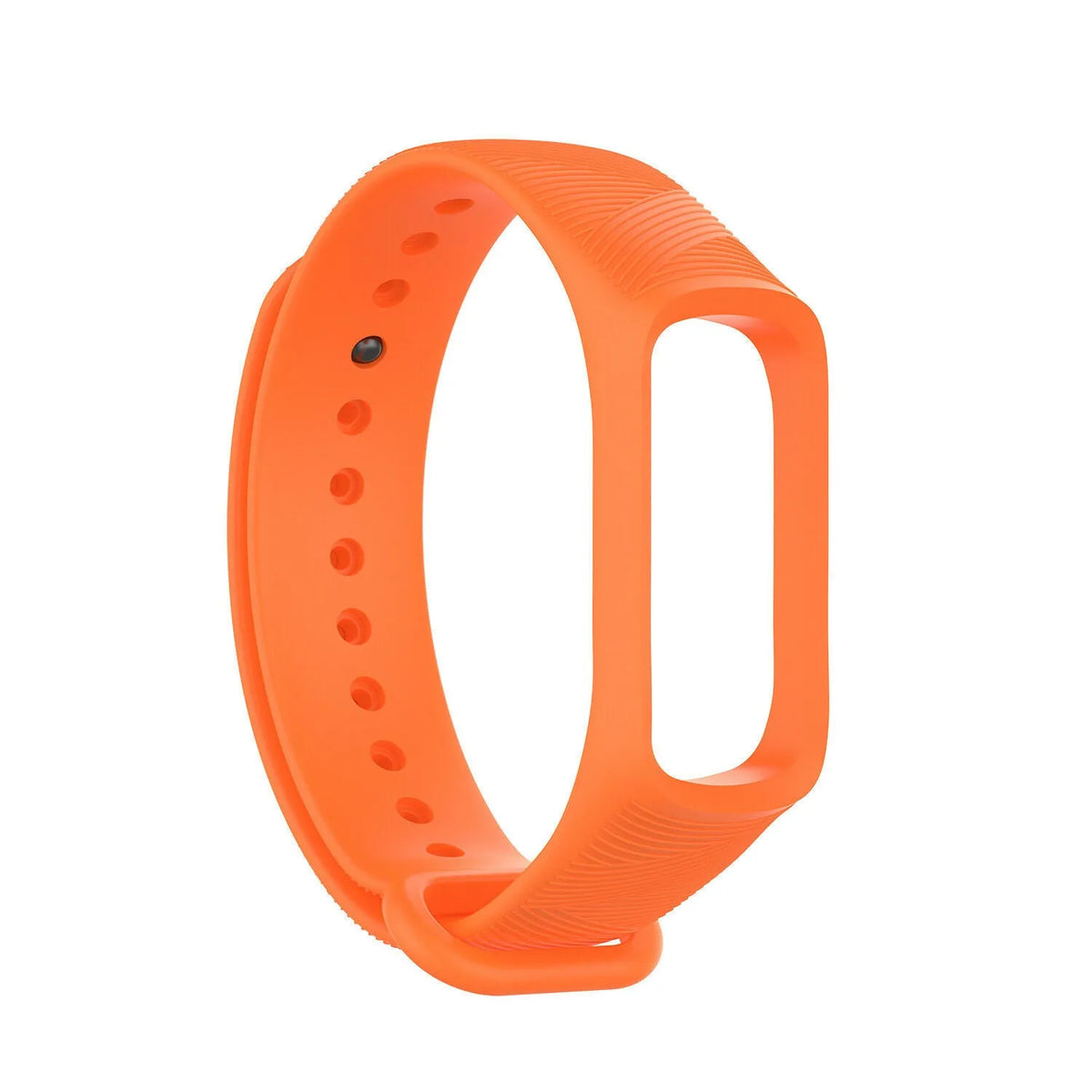 Silicone Strap, orange, without a watch, 3/4 front view