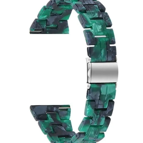 Metal Resin Strap, green, without a watch, 3/4 front view