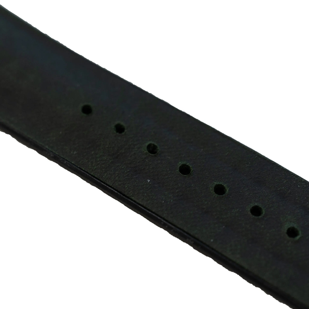 Leather Hybrid Strap, green, without a watch, 3/4 front view