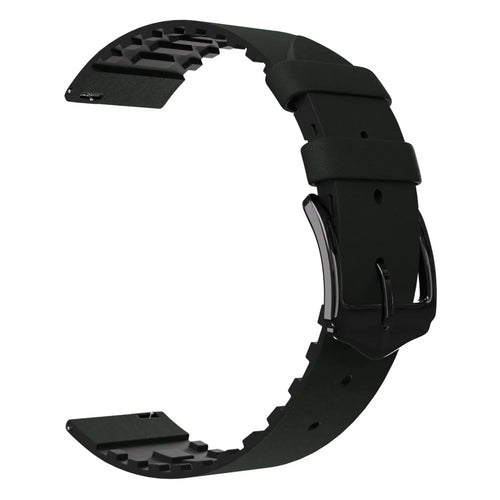 Correa de silicona/cuero Samsung Galaxy Watch 3 de 41 mm (verde)