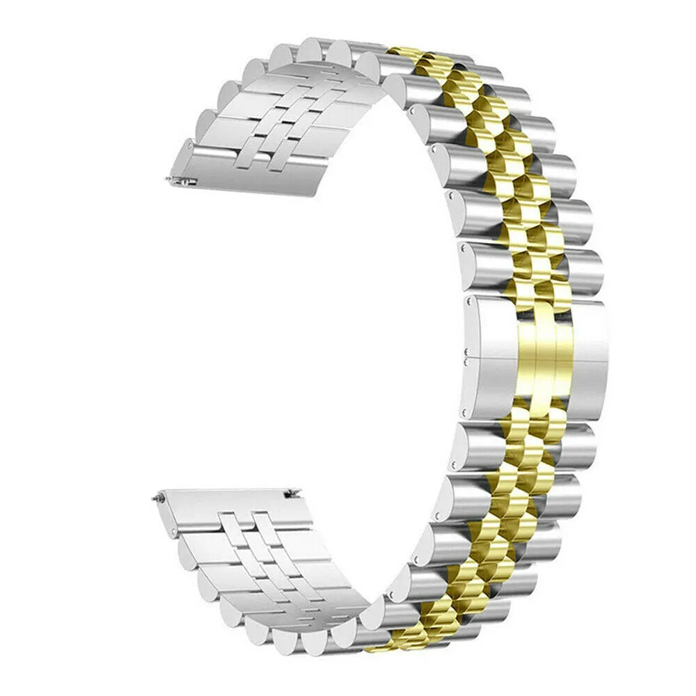 Jubilee Steel Strap, silver/gold, without a watch, 3/4 front view