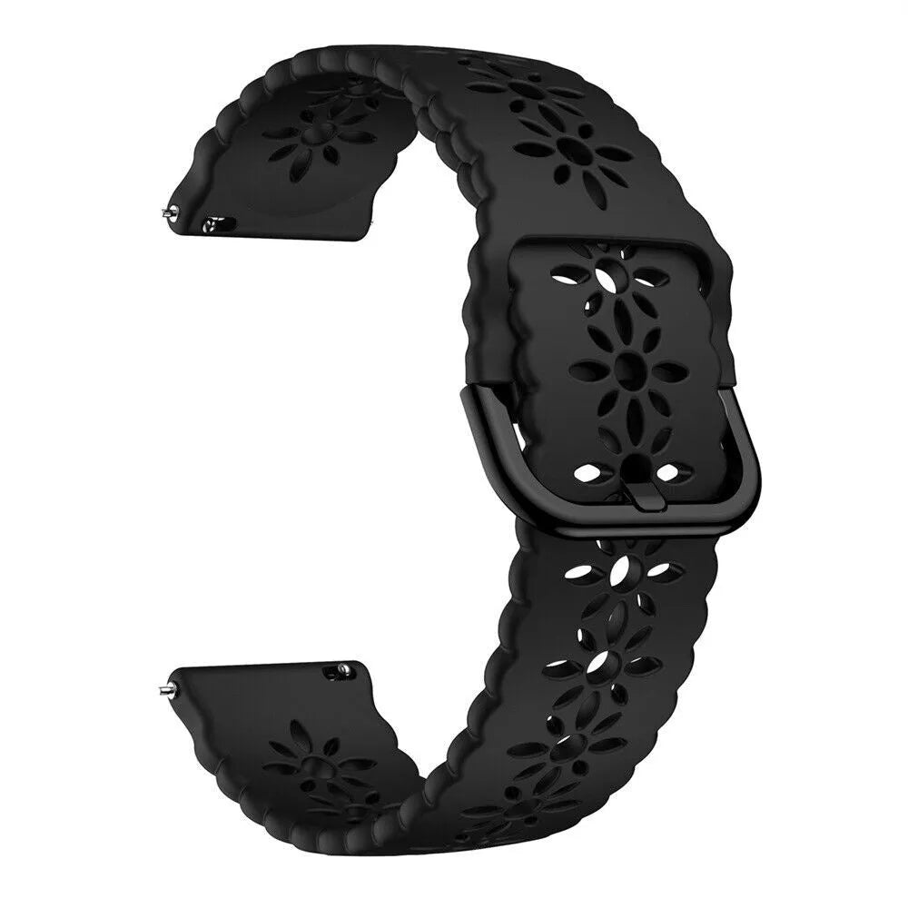 Amazfit GTR Mini Patterned Silicone Strap (Black)