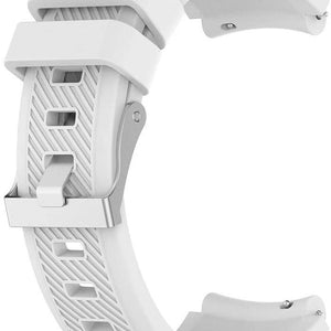 Twill Silicone Strap, white, without a watch, 3/4 front view