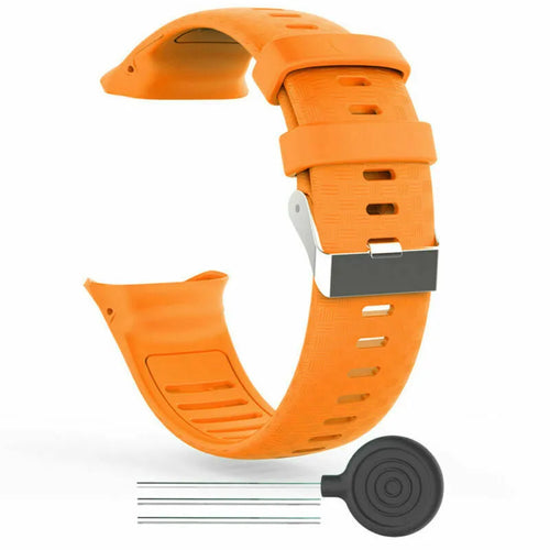 Silicone Strap, orange, without a watch, 3/4 front view