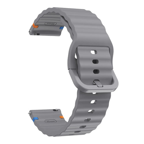 Wave Silicone Strap, dark grey, without a watch, 3/4 front view