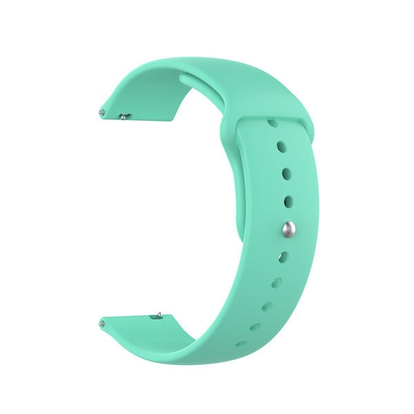 Silicone Sport Strap, aqua, without a watch, 3/4 front view
