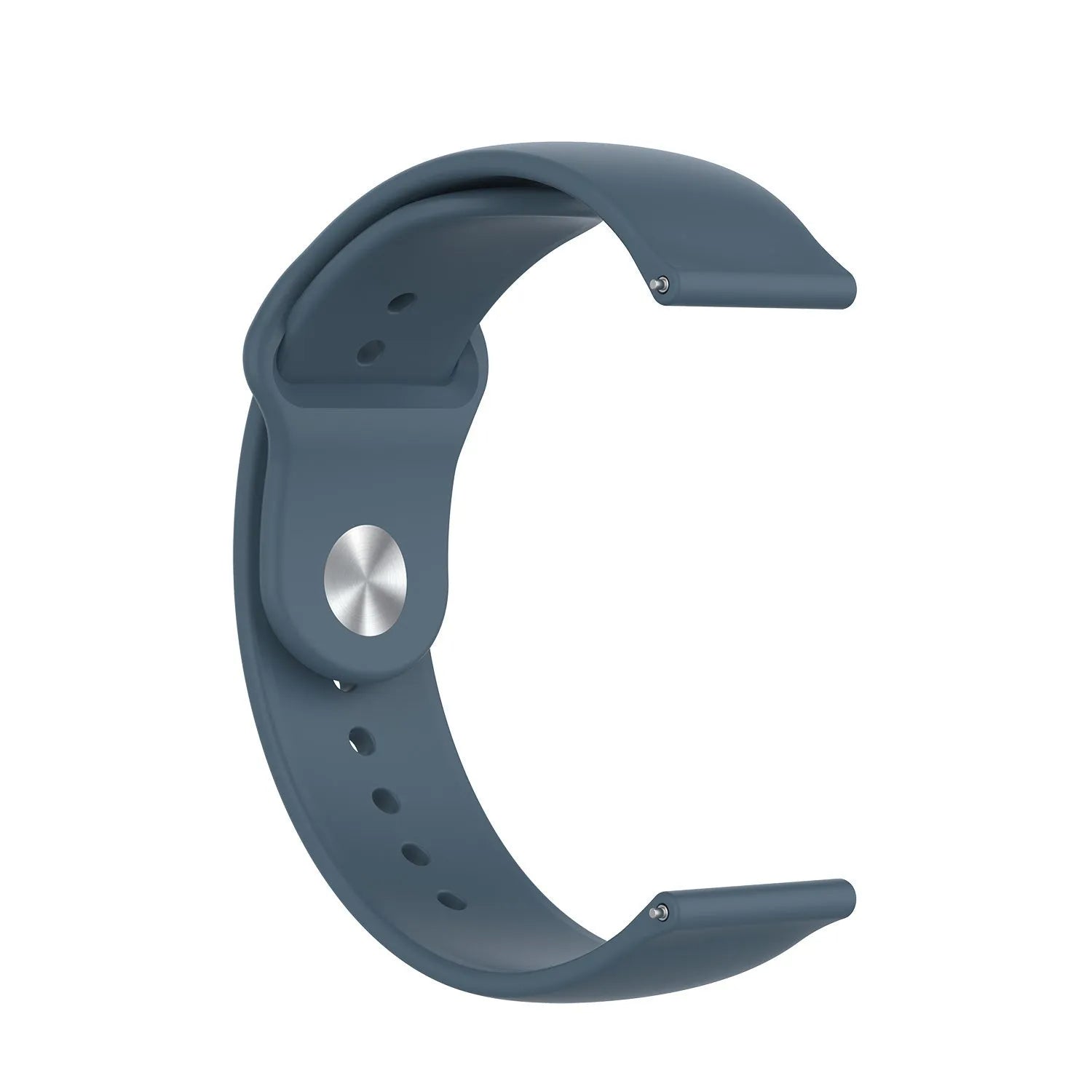 Silicone Sport Strap, grey-blue, without a watch, 3/4 front view